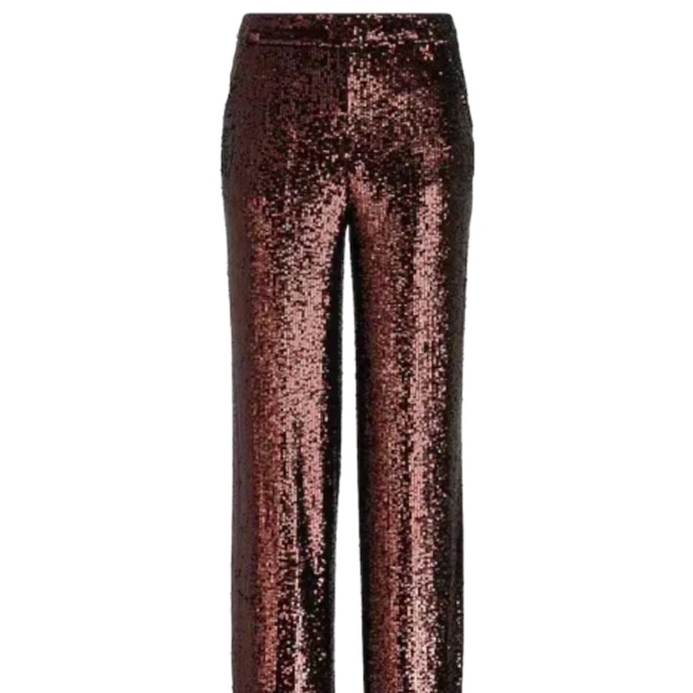 Express Brown Sequin Flared Pants – Size 2/Small